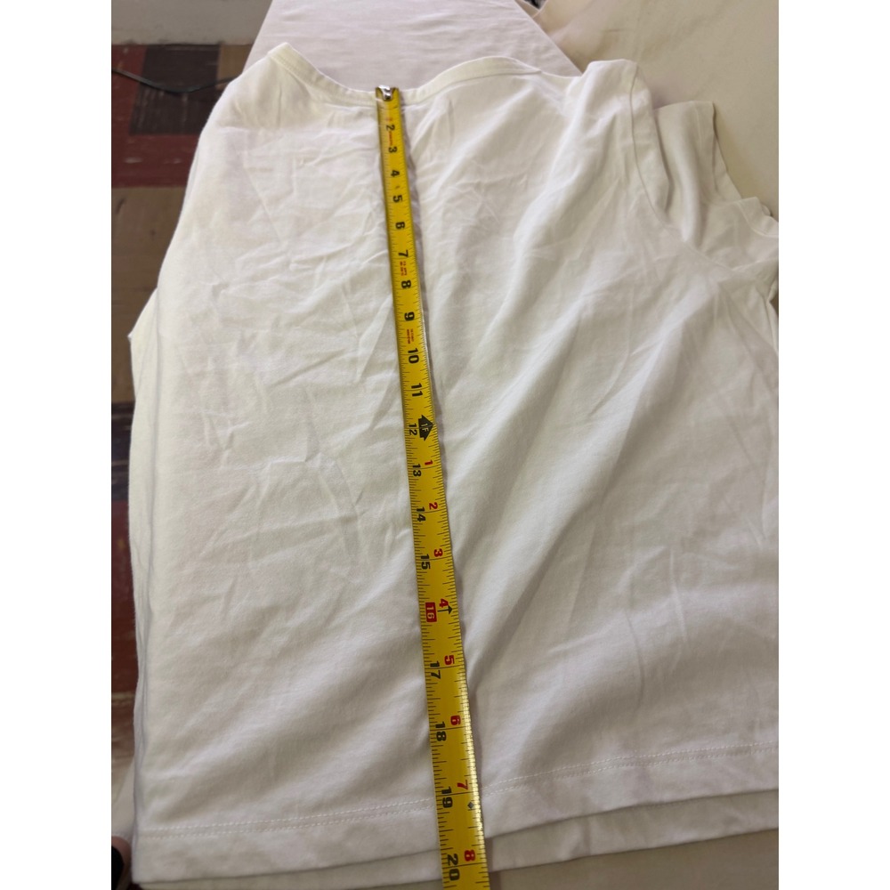 Pilcro Shoulder Button Tee Womens Medium White Short Sleeve Cotton Basics - Picture 5 of 9